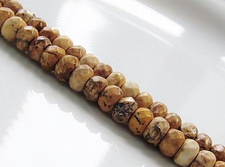 Picture jasper, gemstone beads, faceted
